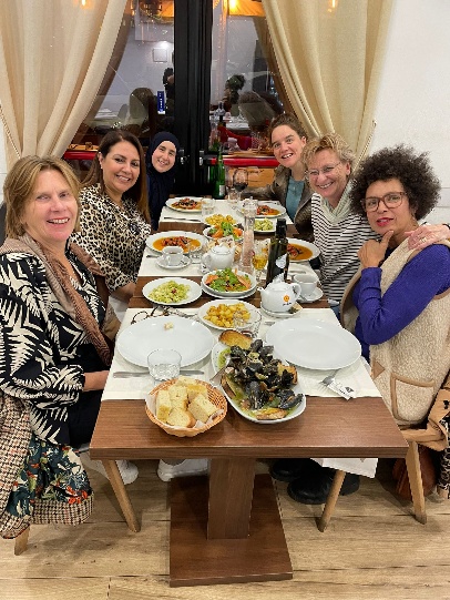 Dutch team at dinner in Rome